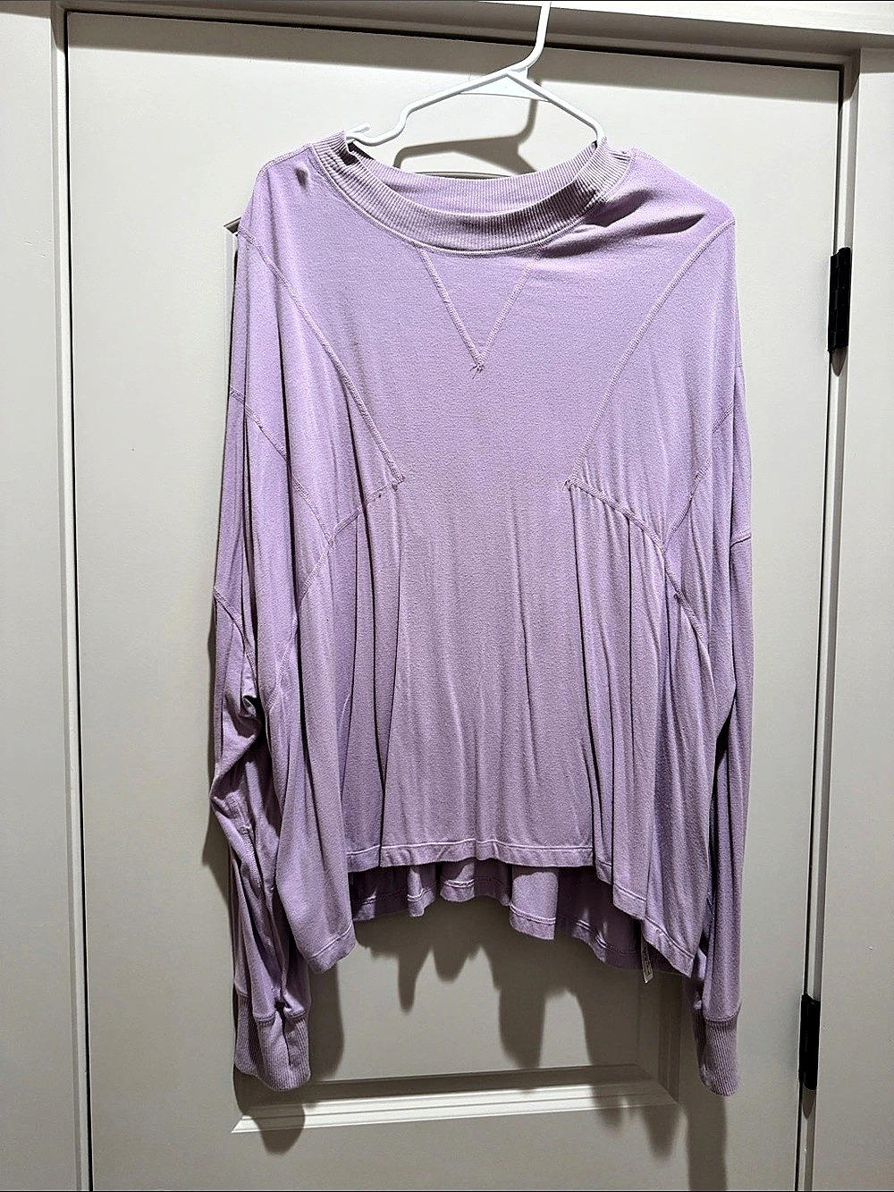Free People Oversized Long Sleeve Top in Purple Like New